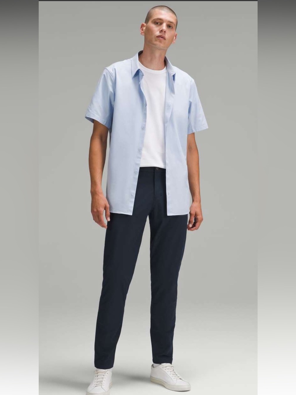 Lululemon ABC Slim-Fit Pant 30" Men 34 True Navy Warpstreme Office Golf 2024